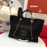 2023春夏最美度假風購物袋 Chanel tote 鍊條帆布沙灘包 現貨