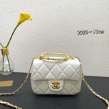 Chanel2023秋冬新品走秀款 圓環手柄 口蓋包菱格.帶鑽鍊條手提包 還帶足