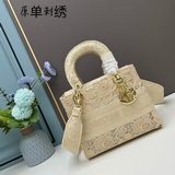 新色原單刺繡配盒子淺金【Lady D 刺繡系列】M8002黃色藍樹最新系列，汲