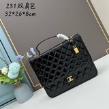 chanel 22k黑色漆皮雙肩包|||一直很喜歡chanel的各種雙肩包