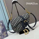 大號 (配盒子) 【dior saddle 老花 細肩帶 】【配專櫃盒子】大號