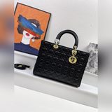 大號  dior lady  戴七格蓋頭款/lady dior手袋， 32cm