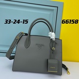 專櫃高品質 PRADA.#66158采用進口粗十字牛皮＋進口小牛皮，175代工碼