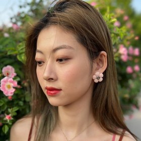 2023夏款 【Chanel香奈兒】經典粉色花朵 耳釘 市面最高版本！ 香奈兒耳