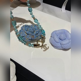 今日新品 權志龍同款     23P複古藍綠色水晶字母滿鑽雙C項鍊choker
