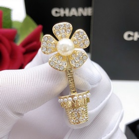 編號XXZ0068 【chanel最新款 花朵 花盆胸針】一緻ZP黃銅材質