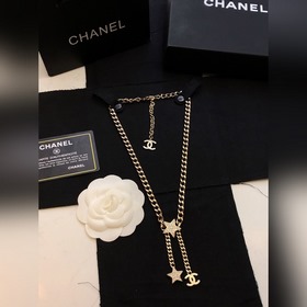香奈兒CHANEL星星雙C項鍊，黃銅材質 官網精選款 獨家高端品質實拍圖 代購級