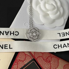chanel小香最新 山茶花不規則滿鑽項鍊 原版logo吊牌字印 熱銷款火爆上新
