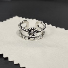 【專櫃品質】Chrome Hearts克羅心 經典複古戒指 凹凸造型不同的花紋設