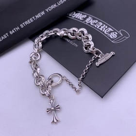 【專櫃新品】 【chrome hearts克羅心】 經典複古字母手鍊 十字架吊墜