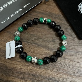 專櫃精工版本 Chrome Hearts 黑瑪瑙*綠孔雀石多元素手鍊 權志龍明星