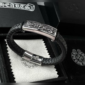 Chrome Hearts 克羅心專櫃同款 經典火焰皮繩手镯～正品開模 潮流時尚