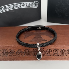 專櫃精工版本 Chrome Hearts 心形吊墜 皮繩手镯 權志龍明星同款