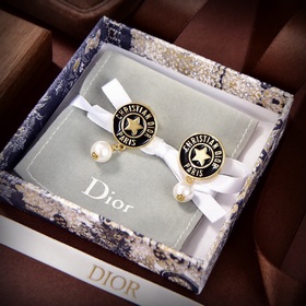dior 迪奧 新款 金色字母JADIOR耳釘耳環；一緻專櫃品質，黃酮材質+施華