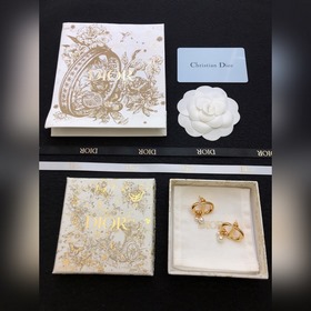迪奧Dior 經典款衆多女神同款 CD豬鼻子滿鑽小耳釘 簡約又大方 經典的CD耳