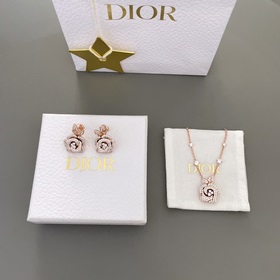 【D玫瑰金玫瑰花套裝】七夕限定！Z為珠寶真金真鑽！高級珠寶Rose Dior B