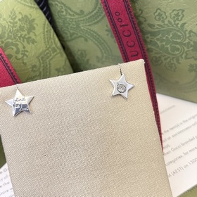 古馳Gucci五角星貓頭字母耳釘