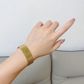 古馳Gucci雙G寬版表帶手鍊手镯  超重工bling bling，顔色搭配得非