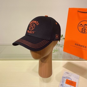 新款出貨 HERMèS (愛馬仕)最新款原單棒球帽，拼色H，正品開模訂制，原版透