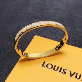 新品 原單貨 lv字母中性款滿鑽手镯 louis vuitton 路易威登 專櫃