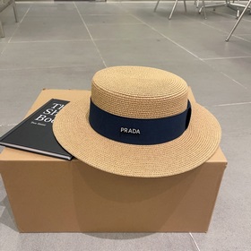 PRADA普拉達新款平頂禮帽，頭圍57cm