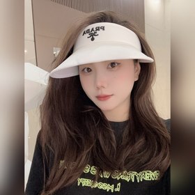 PRADA 普拉達鴨舌空頂帽發箍式空頂帽 夏季遮陽神器 一點都不會悶熱