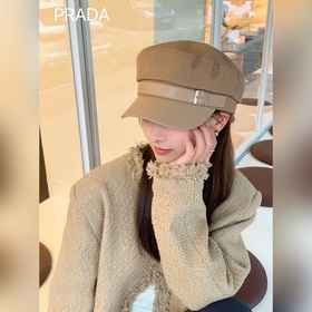 PRADA 普拉達 新款貝雷帽女夏秋韓版複古時尚氣質高檔鴨舌帽休閑顯臉小百搭帽子