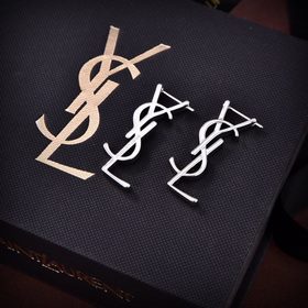 YSL 聖羅蘭 字母耳釘 原裝黃銅材質 Yves Saint Laurent 創