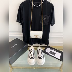 女鞋 女裝 chanel 22ss春夏新款最高限定代購級 中古帆布半拖香奈兒走秀