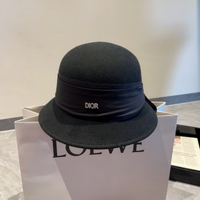 Dior迪奧秋冬新款羊毛盆帽，百分百羊毛面料%官方新款，頭圍57cm