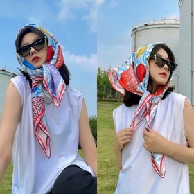 牛 貨上啦 真心贊 【L熱氣球印花90】真絲方巾雙面印，本款 U and Awa