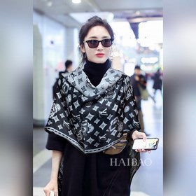 驢家新款專櫃同步【L塗鴉藝術雙層】真絲長巾 美翻了禦用殿堂級極品 新款在售 頂級