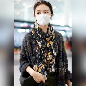 羊絨長巾 專櫃同步 真心贊 驢家【L小熊圖案長巾】，巴寶莉合作款，路易威登經典