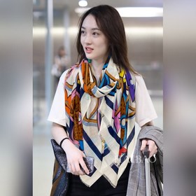 羊絨長巾 專櫃同步 真心贊 驢家【L花卉重疊長巾】，路易威登經典 Monogra