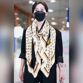 太贊了 頂級客供亮片銀線羊絨長巾，驢家新款 【L标識銀線長巾】頂級羊絨印花，展現