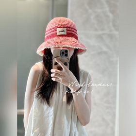 配防塵袋【CELINE賽琳】2023新款小香風拼色百搭漁夫帽，度假款超好搭配，趕