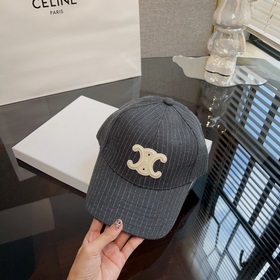 Celine/賽琳字母刺繡logo 秋冬新款，棒球帽男女老花休閑遮陽帽鴨舌帽子