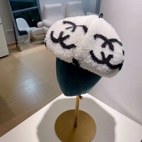 Chanel香奈兒2023秋冬新款羊羔毛貝雷帽，南瓜帽，超級保暖百搭，頭未57c