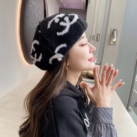 Chanel香奈兒2023秋冬新款羊羔毛貝雷帽，南瓜帽，超級保暖百搭，頭未57c