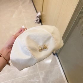 配防塵袋【CHANEL香奈兒】2023新款簡約款八角貝雷帽，設計感滿滿，爆款出貨