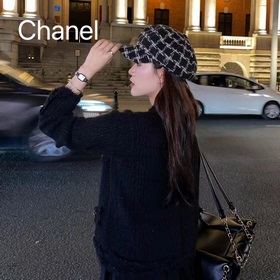 Chanel香奈兒 2023新款棒球帽帽子女士春秋顯臉小時尚八角帽百搭貝雷鴨舌帽