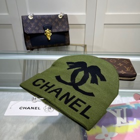 配防塵袋香奈兒CHANEL 羊絨羊毛品質針織帽，時尚好品質高端大氣，超柔軟！超