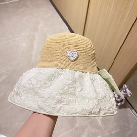 配防塵袋【CHANEL香奈兒】2023新款大沿小香風簡約漁夫帽，超好搭配，趕緊入