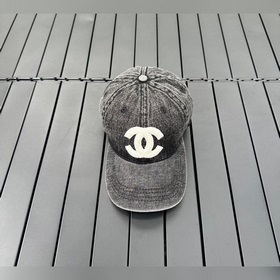Chanel 小香2023新款專櫃同步牛仔洗水刺繡棒球帽 新款上架  今年香家