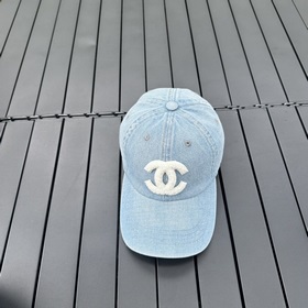Chanel 小香2023新款專櫃同步牛仔洗水刺繡棒球帽 新款上架  今年香家
