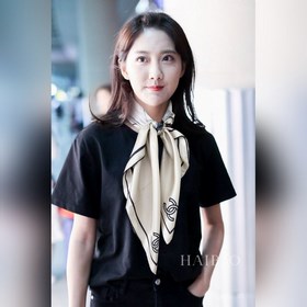【小香人物圖90】真絲方巾 搶 VIP推薦  下手一定要快【高端 大愛 女人尤物