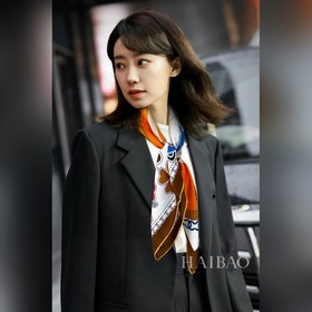 【小香線條圖90】真絲方巾 搶 VIP推薦  下手一定要快【高端 大愛 女人尤物