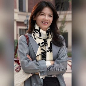 新款  【小香徽章圖案140】羊絨方巾 搶 VIP推薦  下手一定要快【高端 大