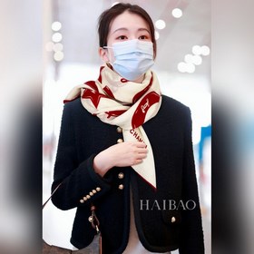 新款  【小香徽章圖案140】羊絨方巾 搶 VIP推薦  下手一定要快【高端 大