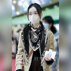 新款  【小香唱片羊絨140】羊絨雙面同色印花方巾 搶 VIP推薦  下手一定要